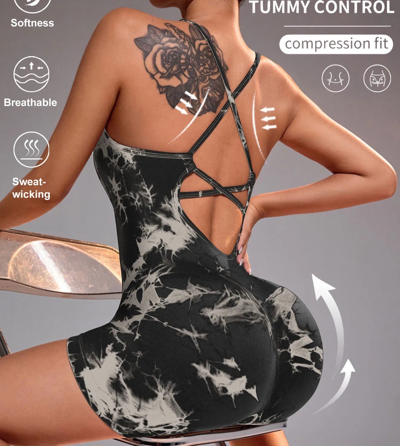 Conjunto Enterito Espalda Abierta Tydie