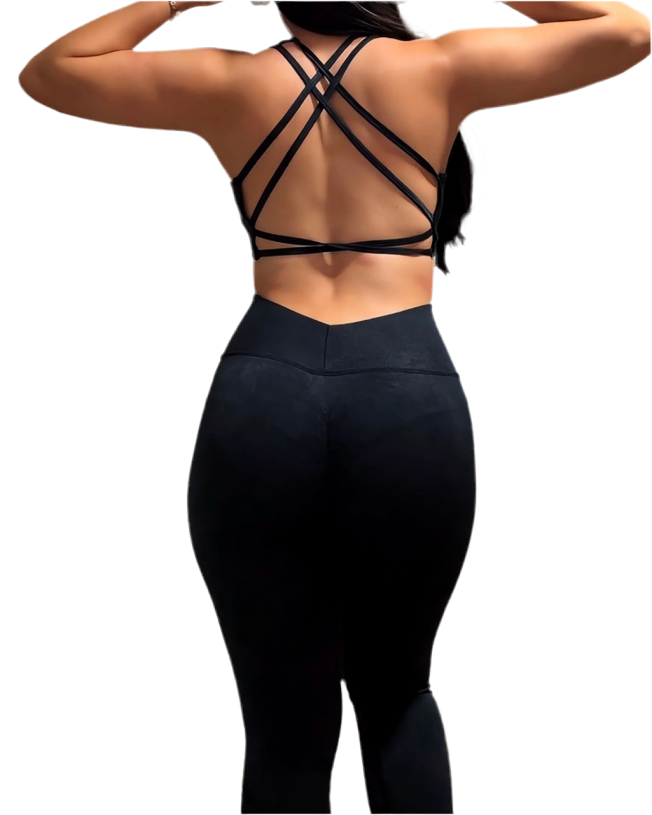 Conjunto Espalda Abierta y Calza Push Up corte V