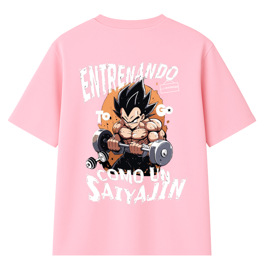 Polera Oversize Vegeta Entrenando como un Saiyajin