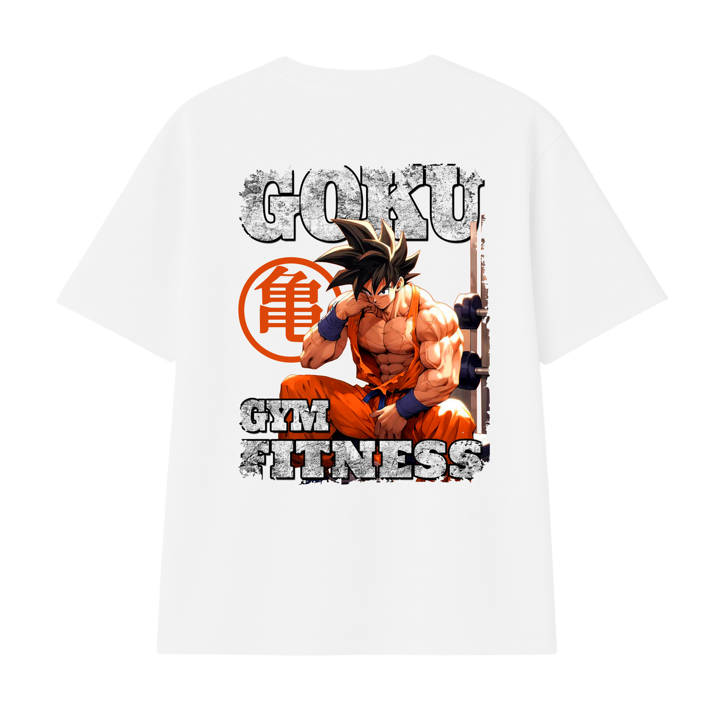 Polera Oversize Gym Goku Espalda