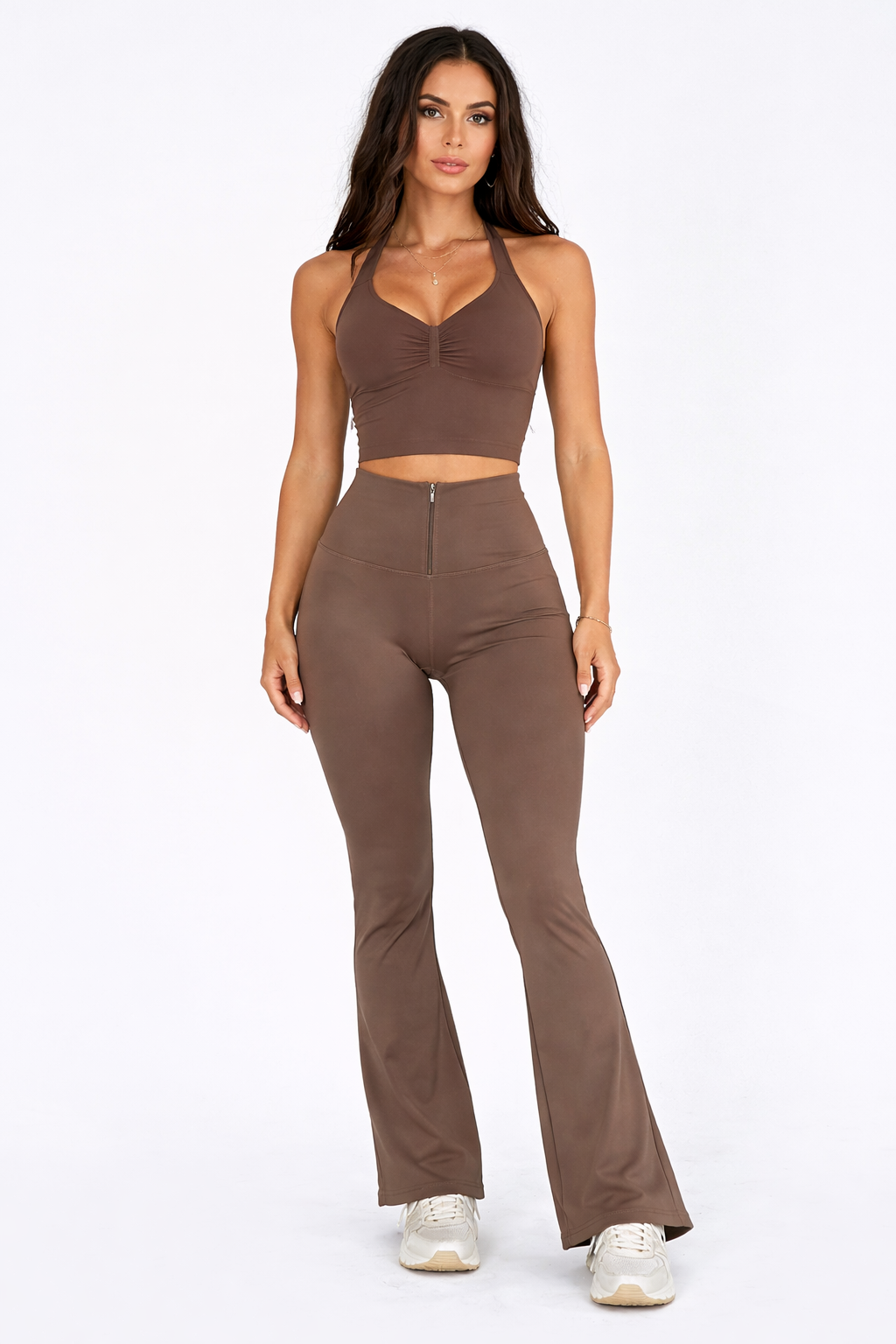 Calza Flare Efecto Faja con Cierre