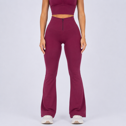 Calza Flare Efecto Faja con Cierre