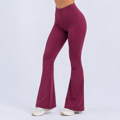 Calza Flare Efecto Faja con Cierre