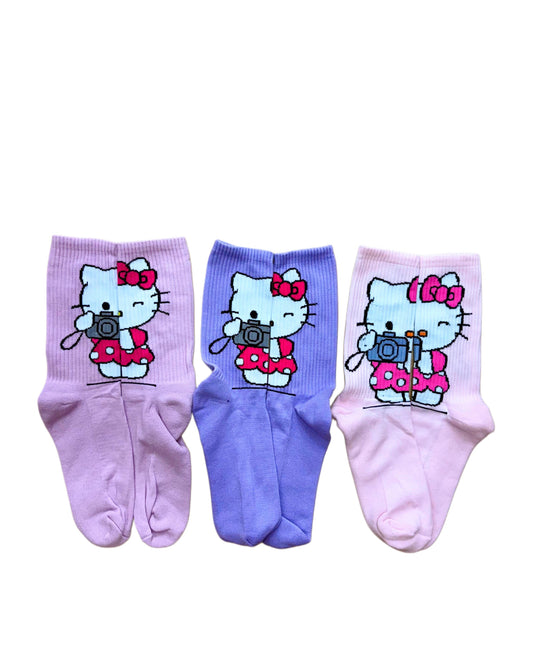 Box Calcetas Estilo Gym Hello Kitty 3 Pares