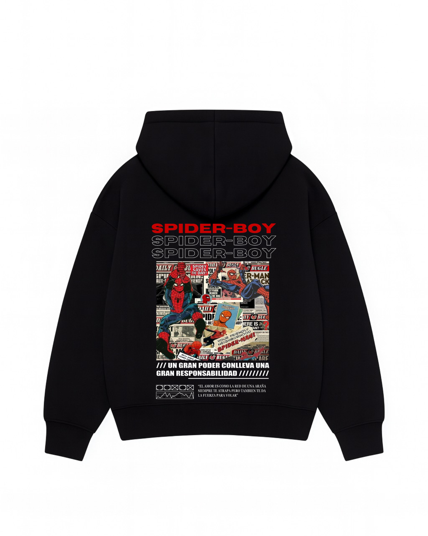 Poleron Spider Boy Fit Oversize