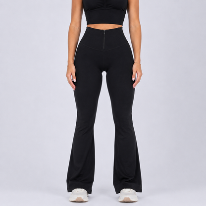 Calza Flare Efecto Faja con Cierre