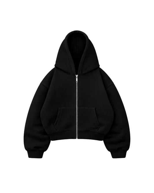 Hoodie Manga Globo Zip Black