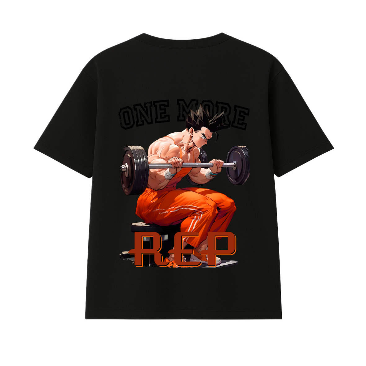 Polera Oversize Gym Goku Pesas Espalda