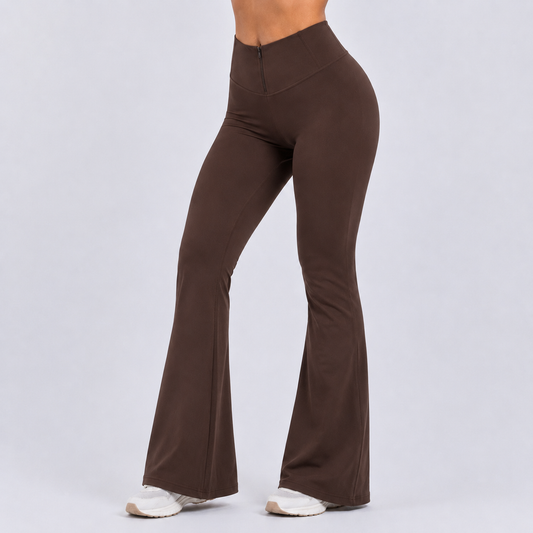 Calza Flare Efecto Faja con Cierre
